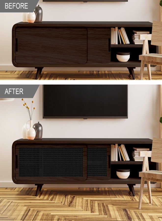 FEELOVE 16" × 40" حبال بلاستيكية لصنع السلال، لفة من الروطان الصناعي الأسود للحرف، مستلزمات السلال، مشاريع DIY - Image 4