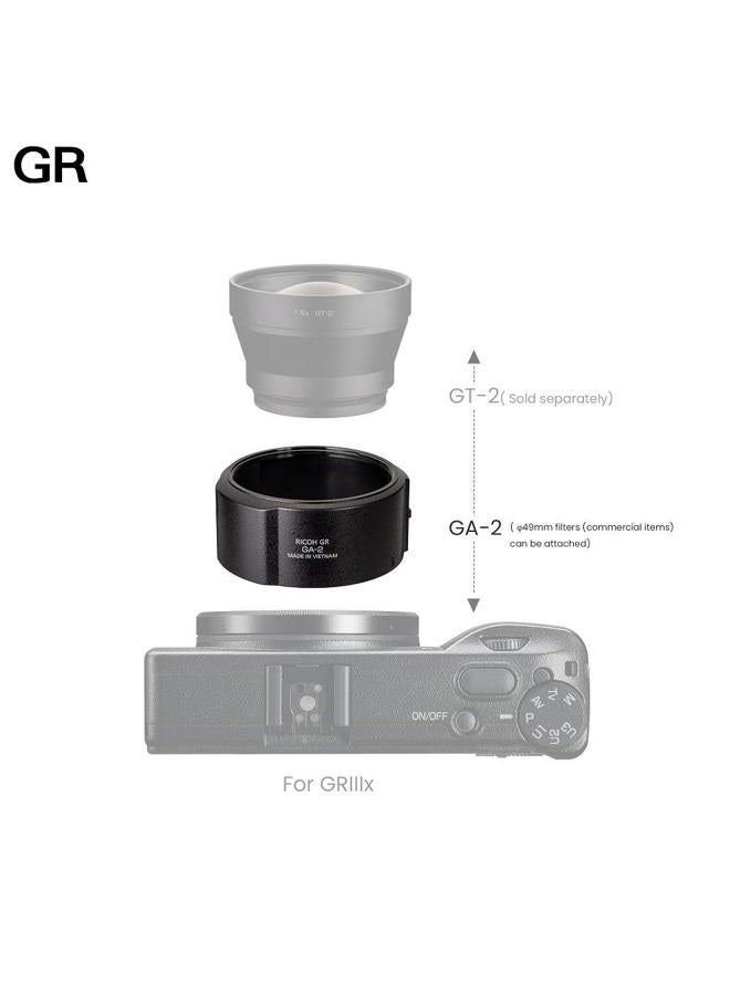 RICOH Lens Adapter GA-2 [Compatible models: RICOH GR IIIx] [Adapter used when the tele-conversion lens GT-2 is attached] [49 mm filter can be attached] - Image 4