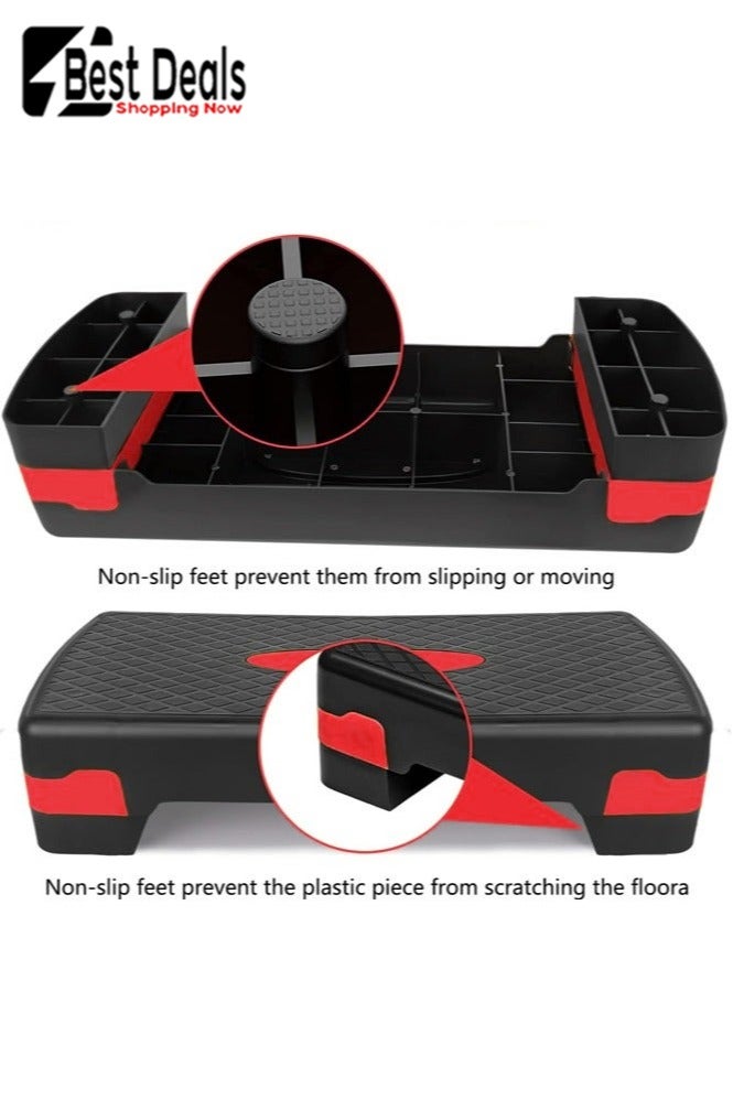 Best Deals Aerobic Exercise, Yoga Exercise Progress Pedal Exercise Aid，Aerobic Stepper，Home Gym Exercise Steps Fitness Equipment Workout Platform Adjustable - Image 3