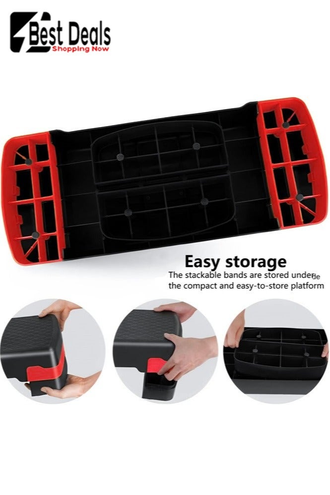 Best Deals Aerobic Exercise, Yoga Exercise Progress Pedal Exercise Aid，Aerobic Stepper，Home Gym Exercise Steps Fitness Equipment Workout Platform Adjustable - Image 4