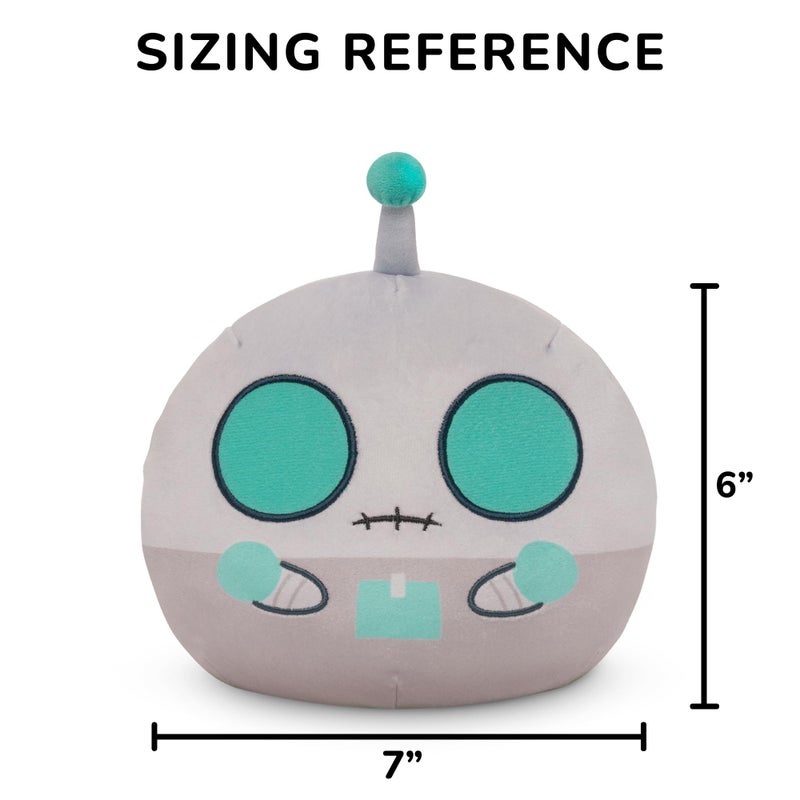 TeeTurtle Reversible Invader Zim Gir 6-Inch Two-Sided Flip Plush Toy with Embroidered Details - Cute Mini Collectible Plush for Kids, Teens, and Adults - Image 4