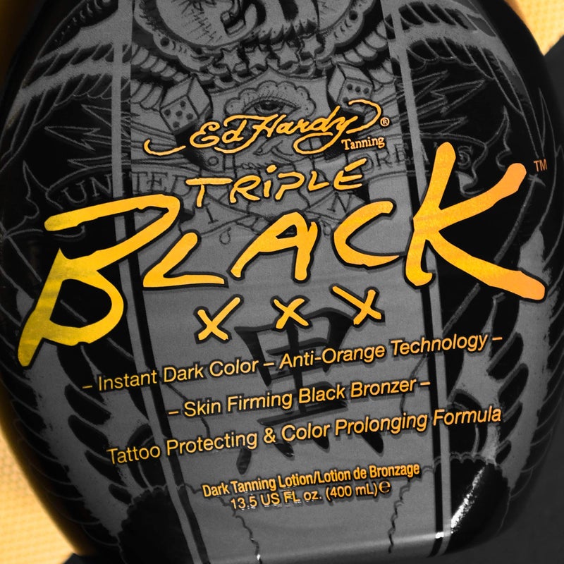 Ed Hardy BLACK XXX Instant Dark Color Tanning Lotion, 13.5 oz - Image 4