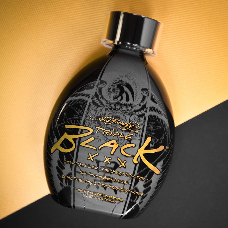 Ed Hardy BLACK XXX Instant Dark Color Tanning Lotion, 13.5 oz - Image 3