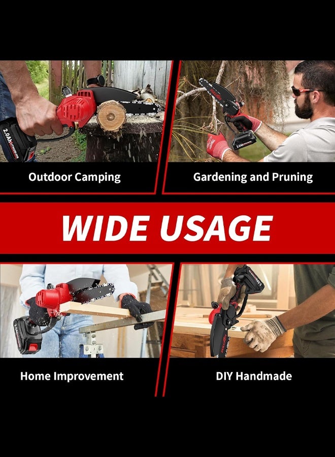 Generic Upgraded Mini Chainsaw  Electric Chainsaw 48V Battery Powered 1500mAh Battery One-Hand Portable Electric Saw for Wood Cutting Tree Branch Trimming Wood Cutting Gardening  - Image 5