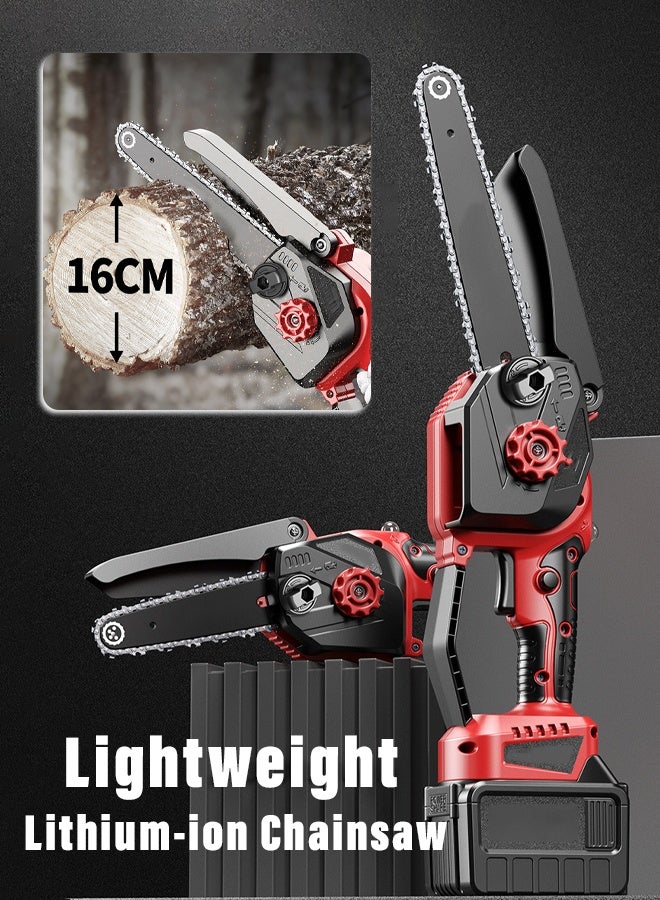 Generic Upgraded Mini Chainsaw  Electric Chainsaw 48V Battery Powered 1500mAh Battery One-Hand Portable Electric Saw for Wood Cutting Tree Branch Trimming Wood Cutting Gardening  - Image 4