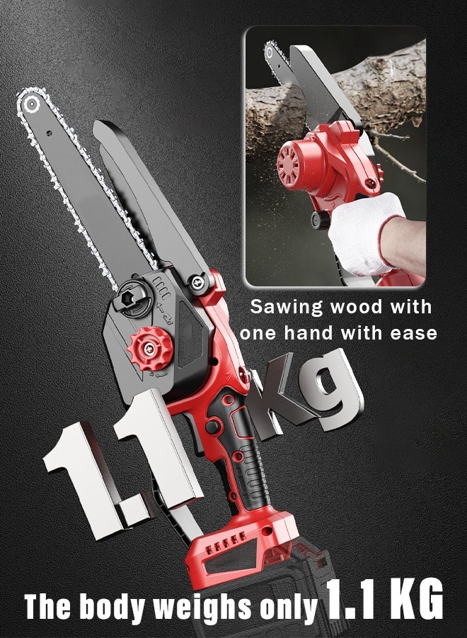 Generic Upgraded Mini Chainsaw  Electric Chainsaw 48V Battery Powered 1500mAh Battery One-Hand Portable Electric Saw for Wood Cutting Tree Branch Trimming Wood Cutting Gardening  - Image 1