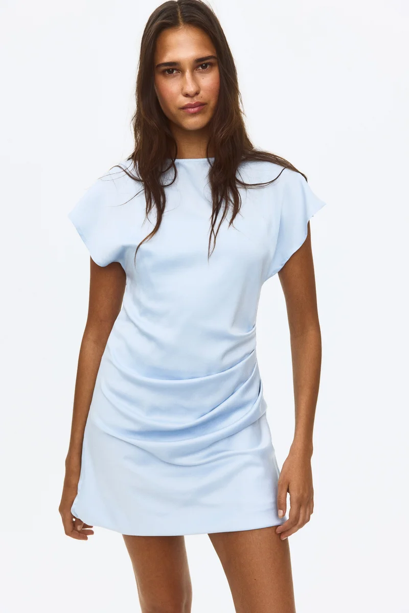 H&M  Draped satin dress for Women | Best Price UAE