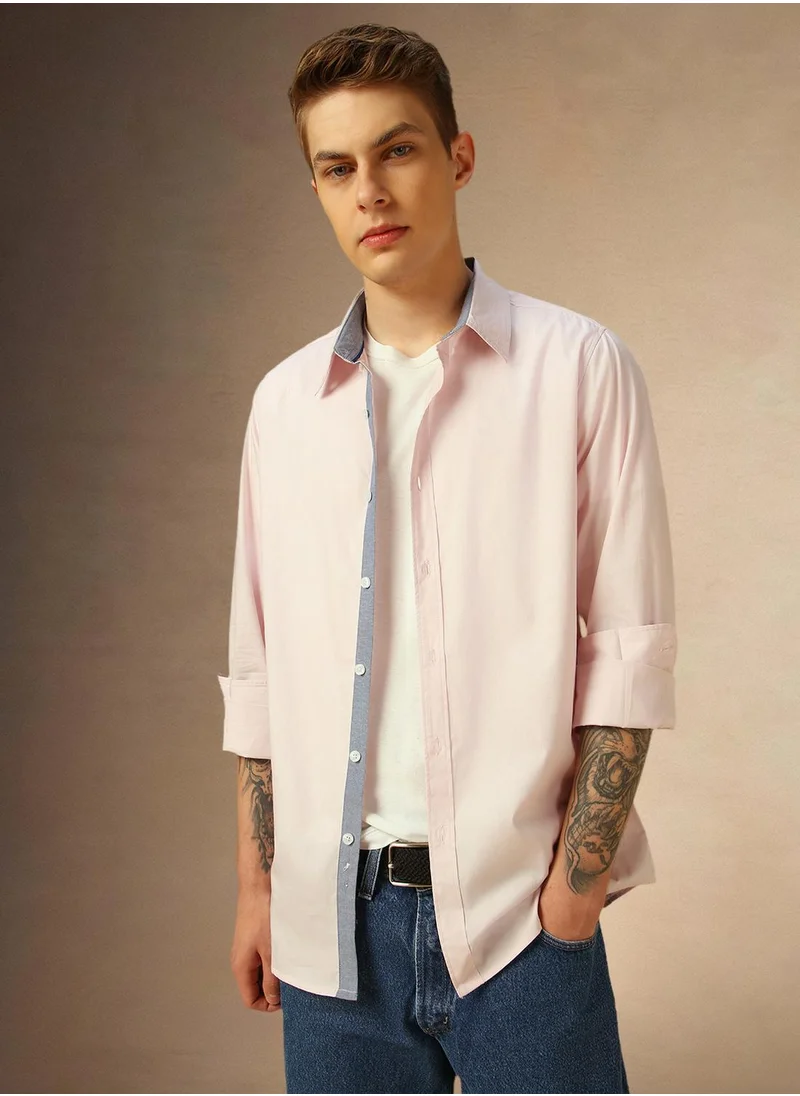 دينيس لينغو Fresh Pink Shirt For Men For Men