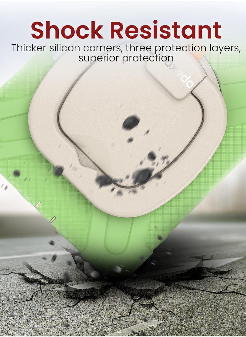 Moxedo Moxedo Shockproof Rugged Protective Colorful Case with 360 Rotating Kickstand , Shoulder Strap , Pen Holder for Kids Compatible for Apple iPad Air4/Air5 10.9 / Pro 11 2018/2020/2021 - Matcha Green  - Image 5