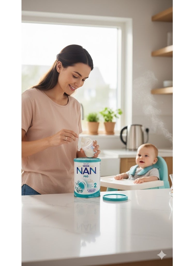 نان تركيبة حليب الأطفال برو المرحلة الثانية للتغذية مدى الحياة 800 جرام - Image 2