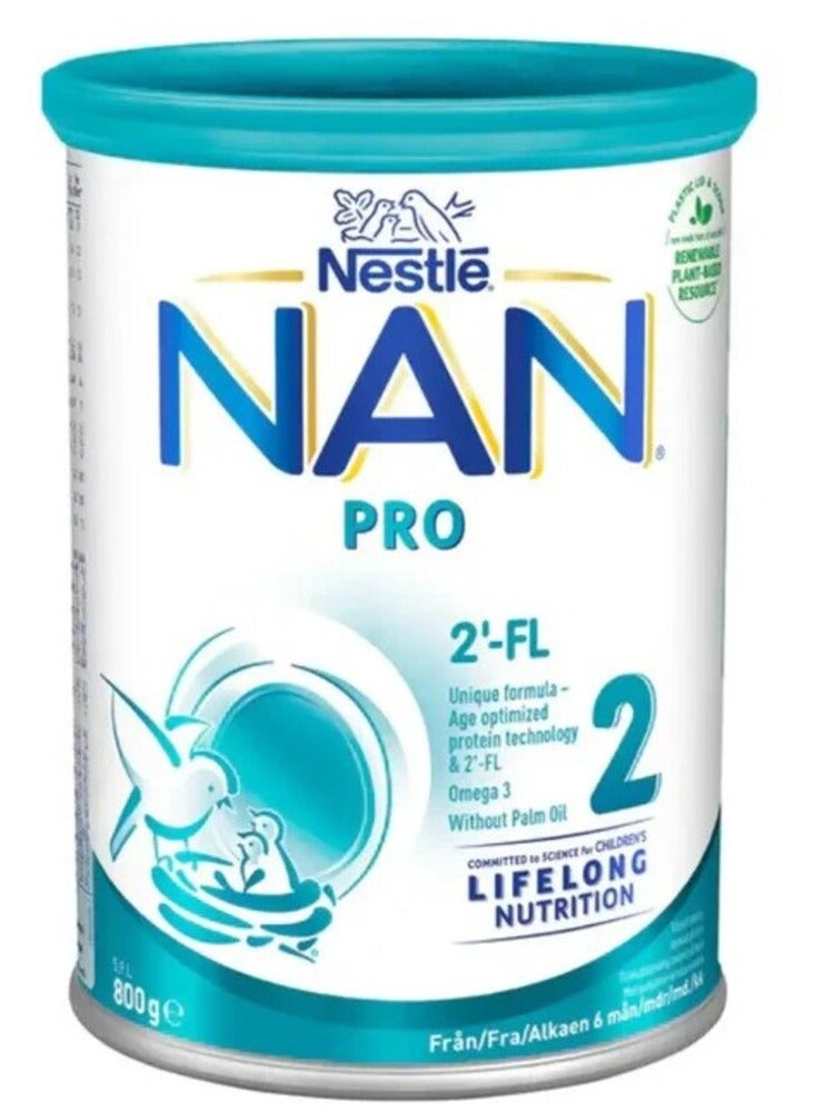 نان تركيبة حليب الأطفال برو المرحلة الثانية للتغذية مدى الحياة 800 جرام - Image 1