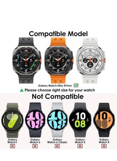 Generic No Gap Nylon Strap Compatible with Samsung Galaxy Watch 7 Ultra Band Woven Nylon Sport Replacement Bands for Galaxy Watch 7 Ultra 47mm Women Men Wristband (Black)  - Image 2