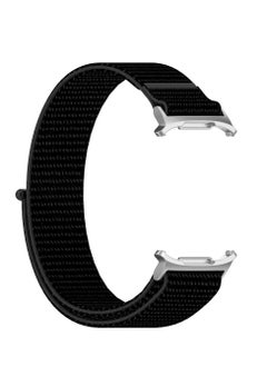 Generic No Gap Nylon Strap Compatible with Samsung Galaxy Watch 7 Ultra Band Woven Nylon Sport Replacement Bands for Galaxy Watch 7 Ultra 47mm Women Men Wristband (Black)  - Image 4