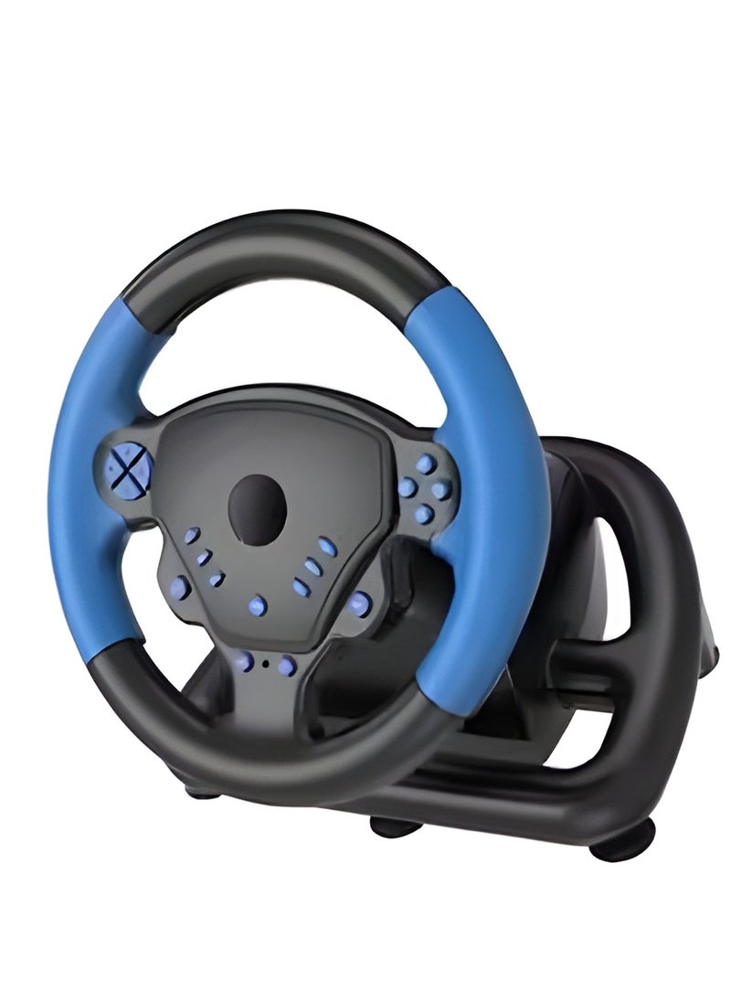 RATSAW - Degree Gaming Racing Steering Wheel with Pedals and Shifters Black Color Compatible with PS4 PS3 PC Android Device - Image 1