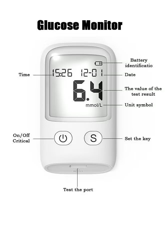 ELTRAZONE Smart GlucoCheck – Fast, Accurate & Portable Blood Sugar Monitor | Easy-to-Use Glucometer with Large Display & One-Touch Operation | Memory Storage for Multiple Readings | Compact and Lightweight Diabetes Monitoring Device for Home, Office & Travel | Reliable Health Management Tool for Daily Glucose Tracking - Image 2
