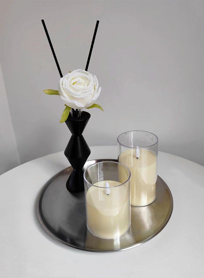 WooFree 1 PCS Multi-functional Black Candle Holder with Aromatherapy Tube Bottle Modern Decorative Fitting - Image 3