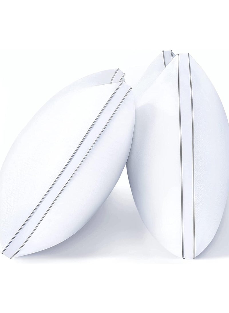 FABTEX FABTEX 2-Piece Pillow Set – Premium Quality, Queen Size 20x30 inches, White, Soft & Supportive for Back and Side Sleepers  - Image 1