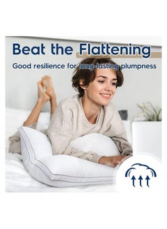 FABTEX FABTEX 2-Piece Pillow Set – Premium Quality, Queen Size 20x30 inches, White, Soft & Supportive for Back and Side Sleepers  - Image 5