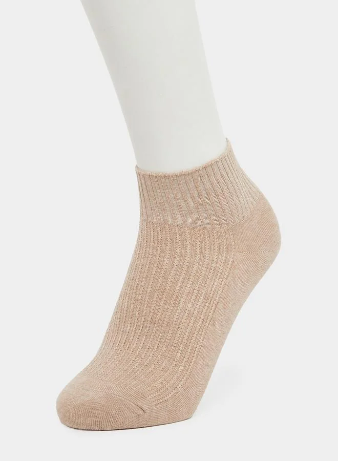 ستايلي Styli Set of 2 - Solid Ankle Socks