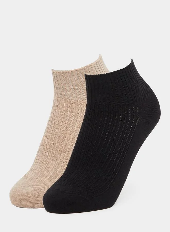 ستايلي Styli Set of 2 - Solid Ankle Socks