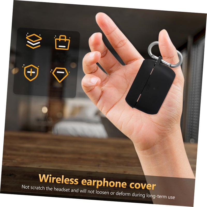 Silicone Protective Case With Carabiner Clip Visible LED Indicator For 85T Earphones - Image 5