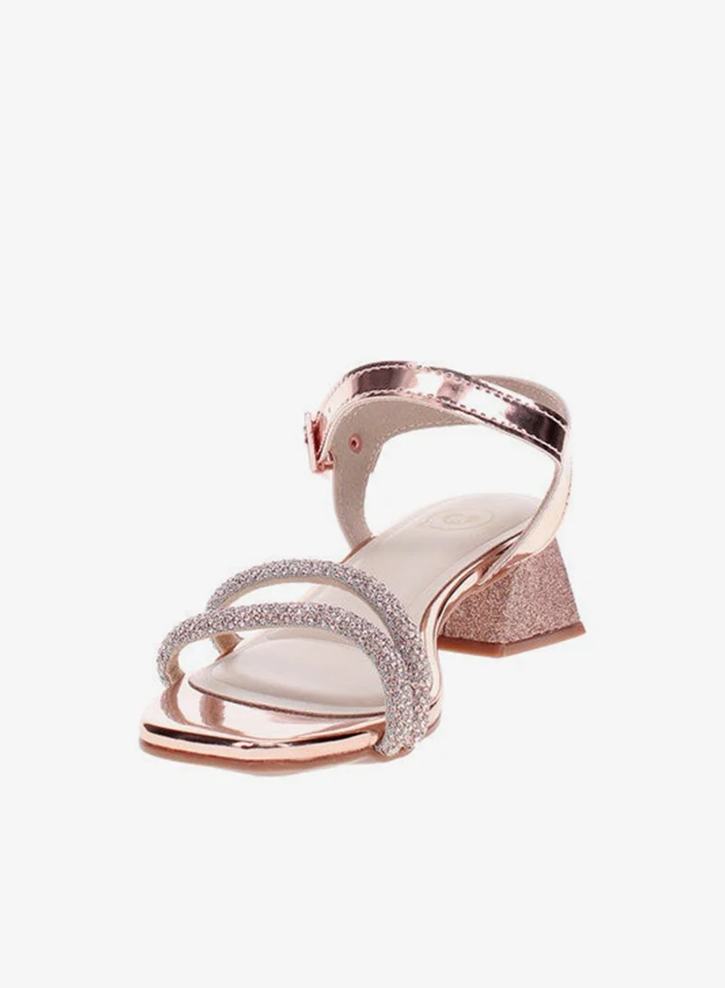 MOLEKINHA Molekinha Girls Sandals With Back Strap Gold Pink | Made In Brazil