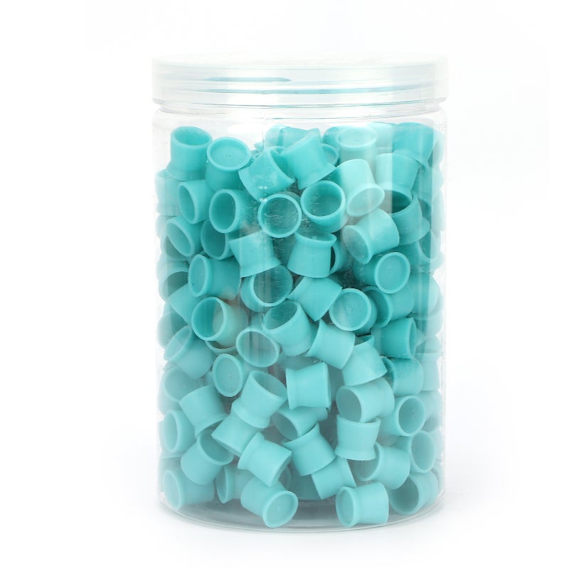300pcs Tattoo Ink Pigment Cup Disposable Silicone Eyebrow Lip Eyes Tattoo Pigment CupBlue - Image 1