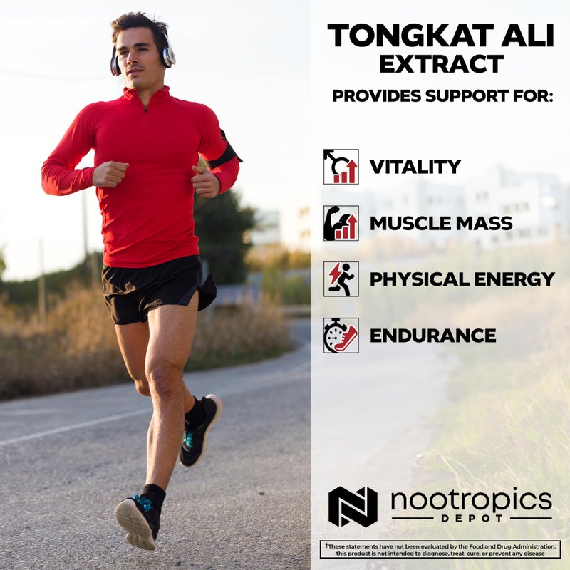 Nootropics Depot Tongkat Ali Extract Capsules | 200mg | 60 Count | 2% Eurycomanone by HPTLC | Eurycoma longifolia Root Extract - Image 4