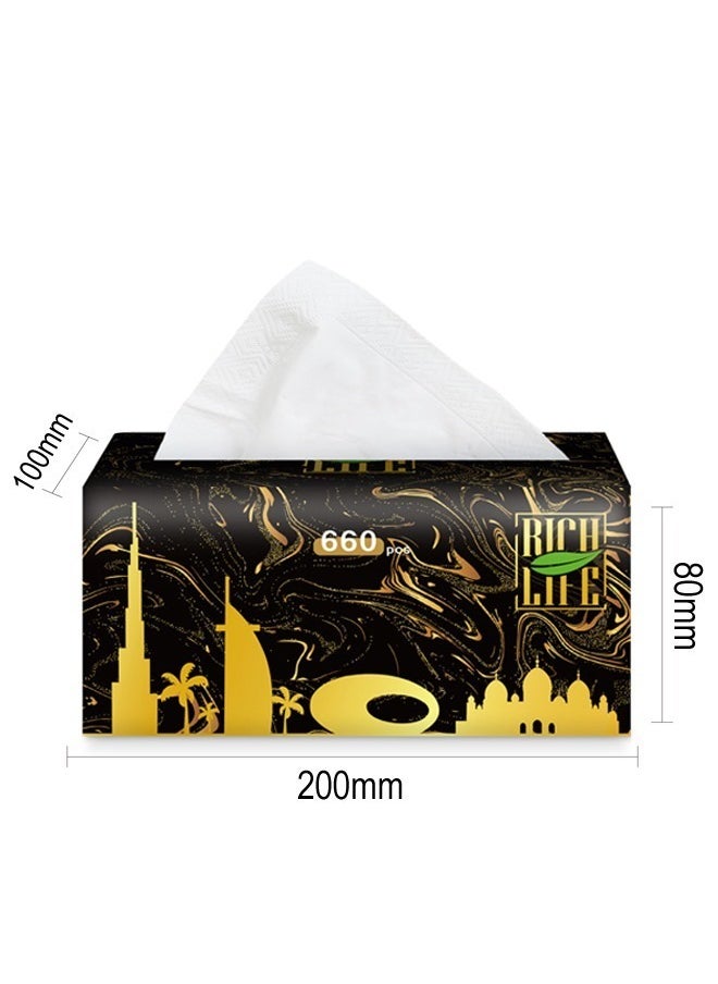 Pack of 100 Multipurpose Use Thick 5 Ply Fragrance Free and Dye Free Tissues 660 Sheets Per Packet Family Pack Facial Tissues Gentle on Skin Lint Free Soft and High Absorbency Paper Towels Ideal for Home Office Travel - pzsku/Z7E28E900C10FD2BEB1D2Z/45/_/1733810738/e181527c-8030-4f34-82f2-9d38defbd97d