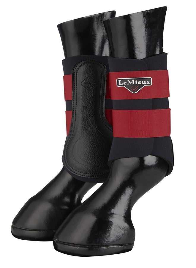 LeMieux Grafter Brushing Horse Boots - Protective Gear and Training Equipment - Equine Boots, Wraps & Accessories (Chilli/Large) - Image 1