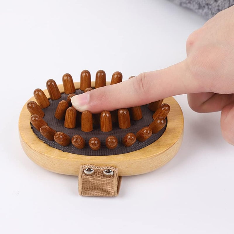 BoAn 2 Piece Shower Brush Set Natural Wooden Massage Brush for Dry Skin Lymphatic Drainage and Cellulite Care Body Brush for Exfoliating Body Scrubber and Cellulite Treatment - Image 5