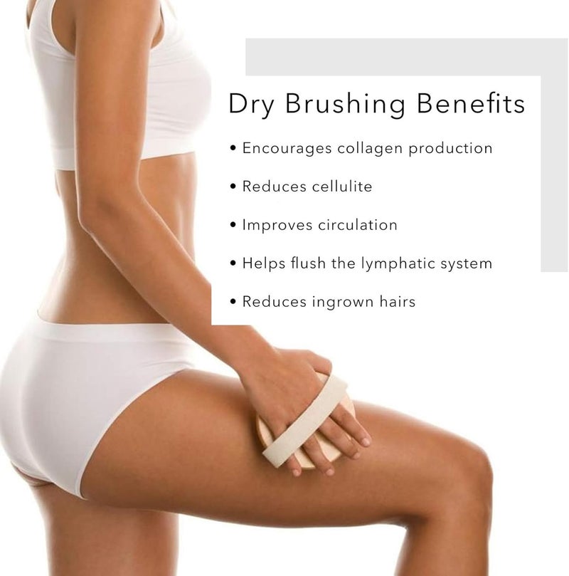 BoAn 2 Piece Shower Brush Set Natural Wooden Massage Brush for Dry Skin Lymphatic Drainage and Cellulite Care Body Brush for Exfoliating Body Scrubber and Cellulite Treatment - Image 4