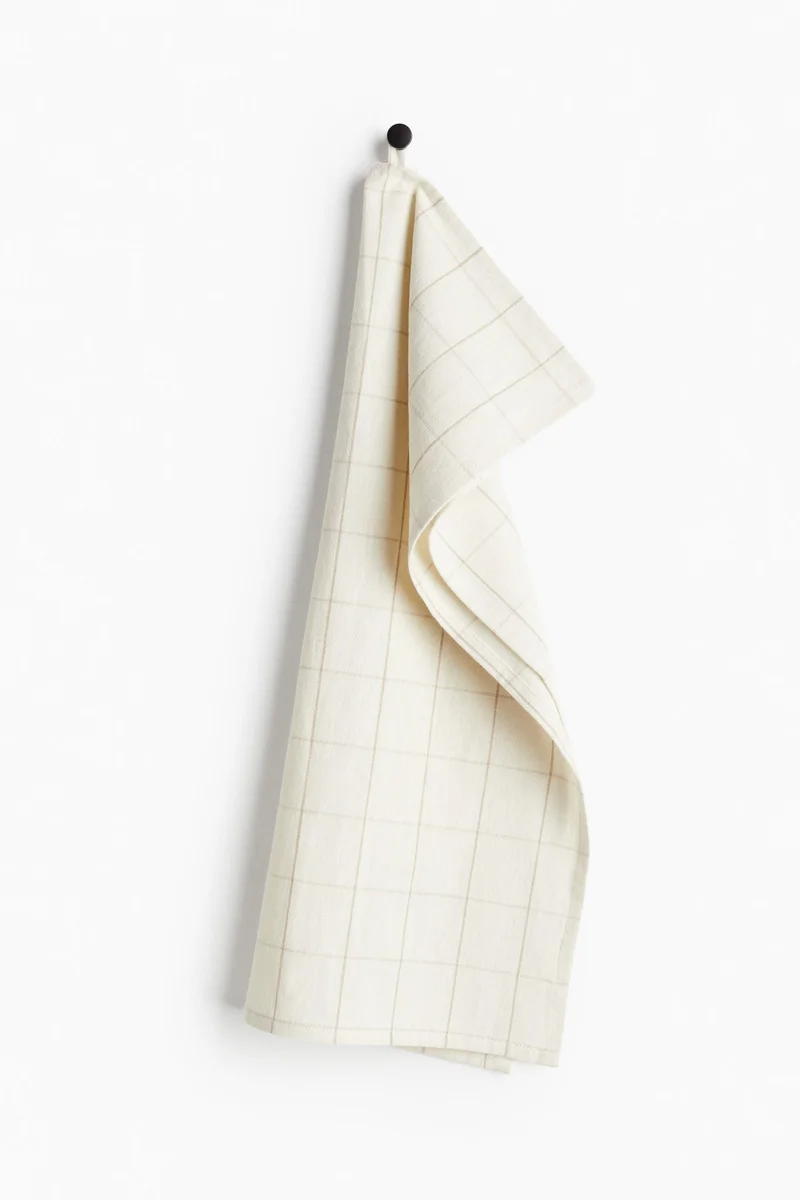 اتش اند ام منشفة للشاي من القطن