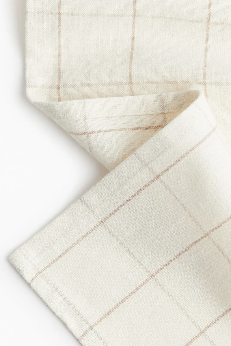 اتش اند ام منشفة للشاي من القطن