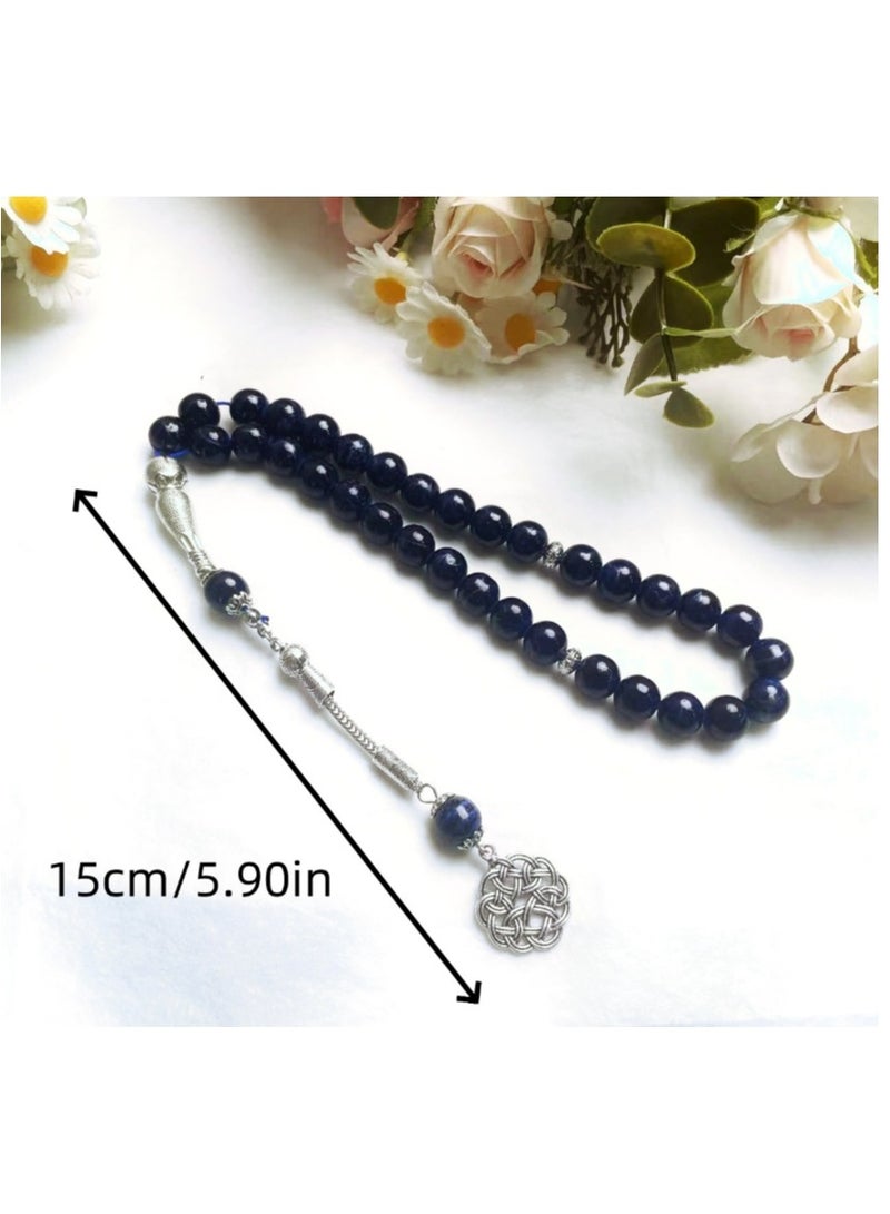 Prayer Beads Made with Natural Stone Beads for Daily Misbaha and Meditation (10mm ), Agate - Image 2