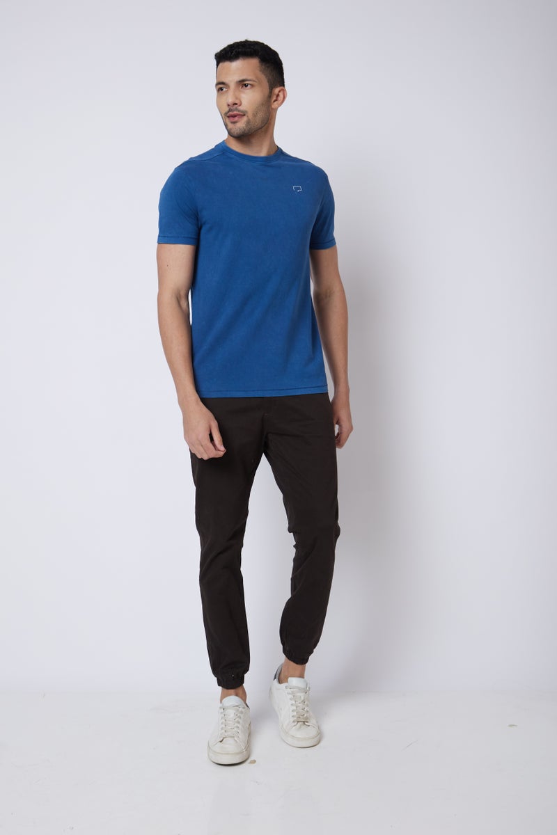 ROAR FOR GOOD Men's Solid Crew Neck T-Shirt | Soft Cotton Blend Casual Half Sleeve Tee | Lightweight Regular Fit Everyday Wear T-Shirt - Image 1