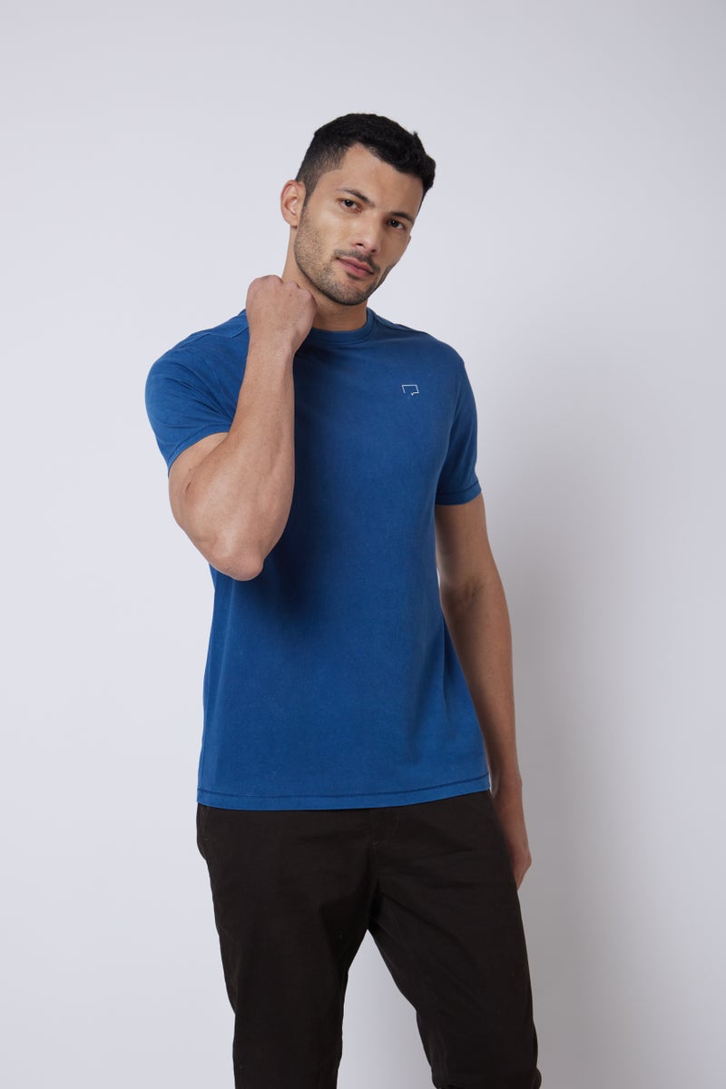 ROAR FOR GOOD Men's Solid Crew Neck T-Shirt | Soft Cotton Blend Casual Half Sleeve Tee | Lightweight Regular Fit Everyday Wear T-Shirt - Image 2
