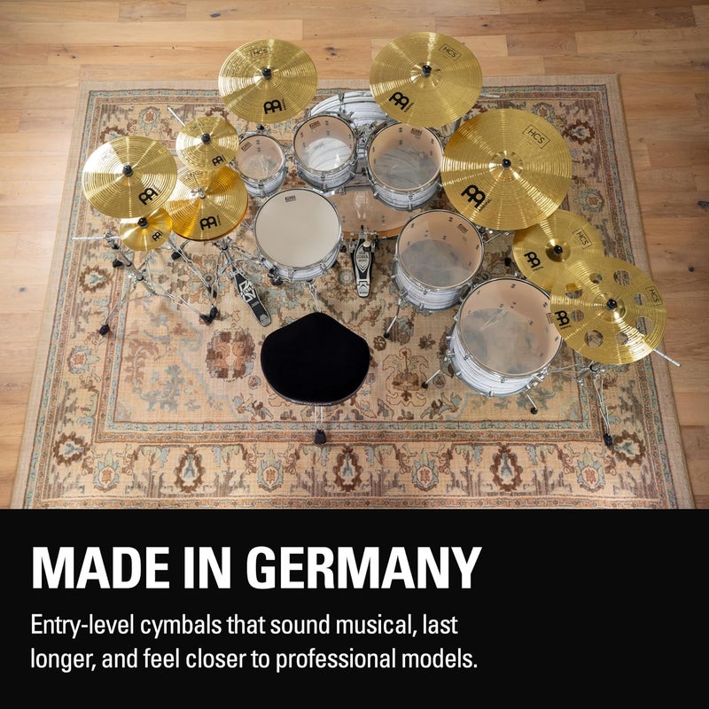 Meinl Percussion Meinl Cymbals 18" Crash/Ride - HCS Traditional Finish Brass for Drum Set, Made in Germany - Image 2