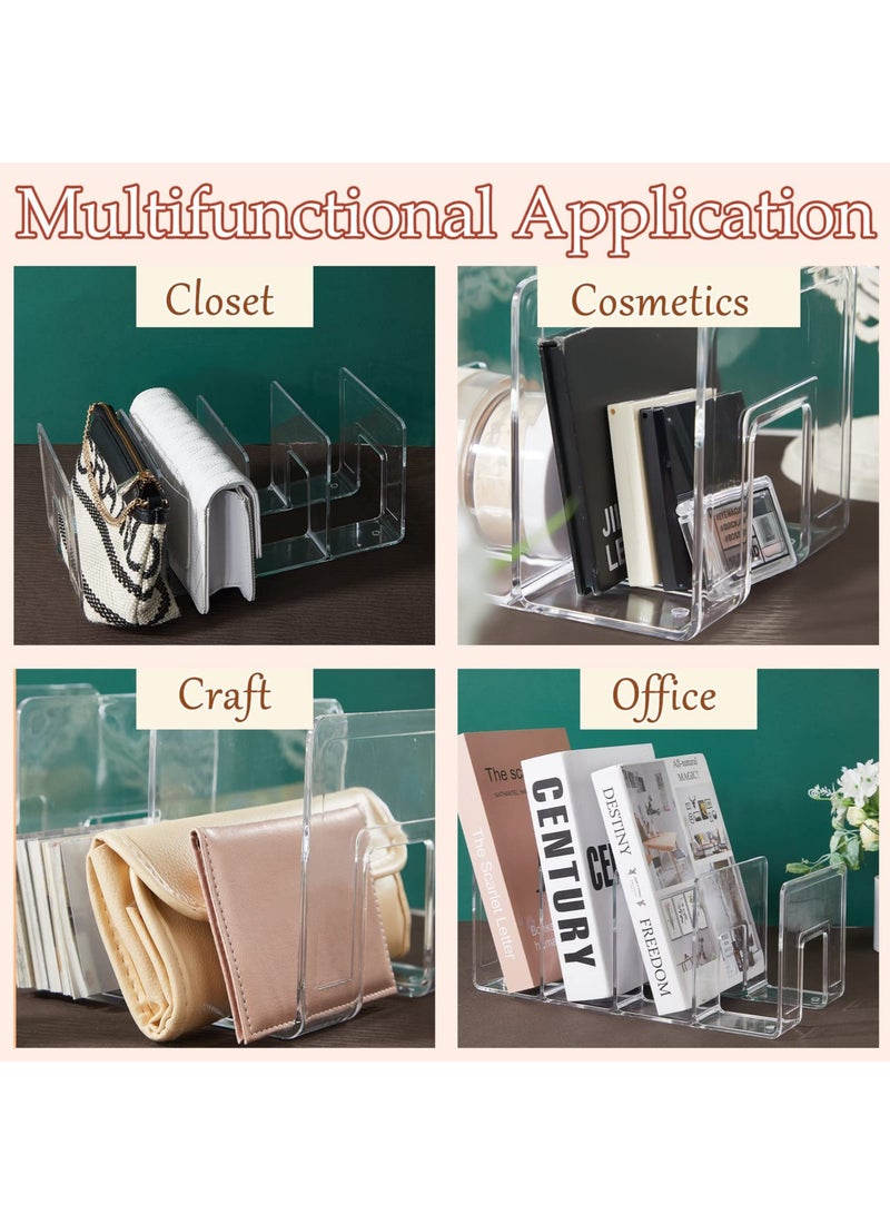 Excefore Clear Plastic Purse Handbag Organizer, Cabinet and Bookshelf Organizer for Shirt, Sweater and Books, Plastic Separator for Kitchen, Bedroom, Garage - Image 3