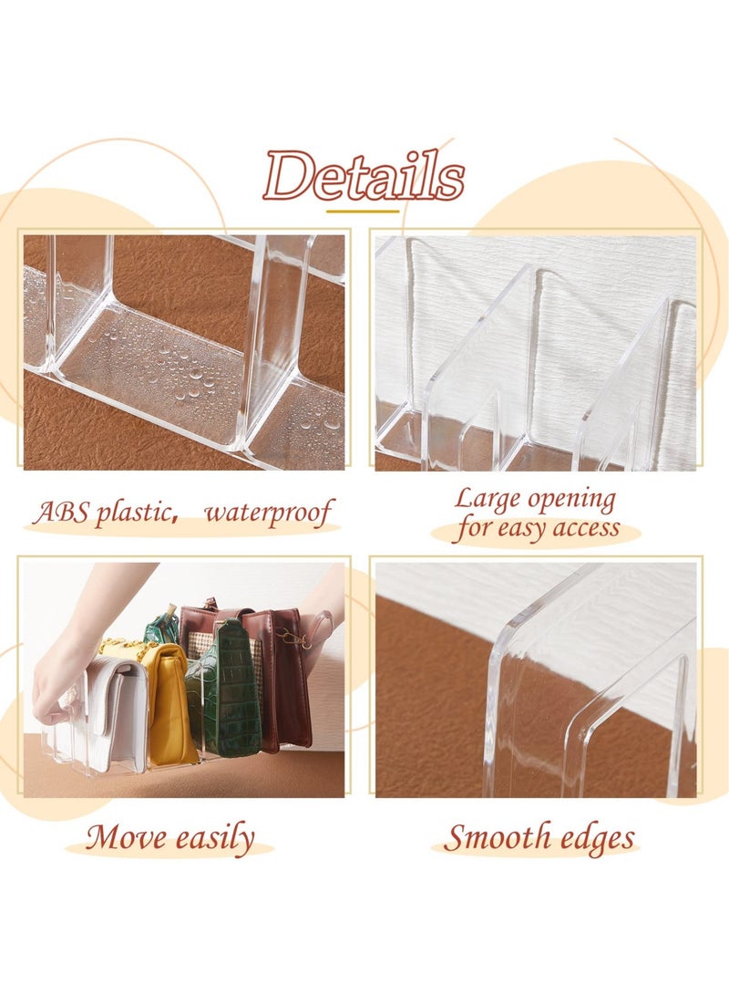Excefore Clear Plastic Purse Handbag Organizer, Cabinet and Bookshelf Organizer for Shirt, Sweater and Books, Plastic Separator for Kitchen, Bedroom, Garage - Image 4