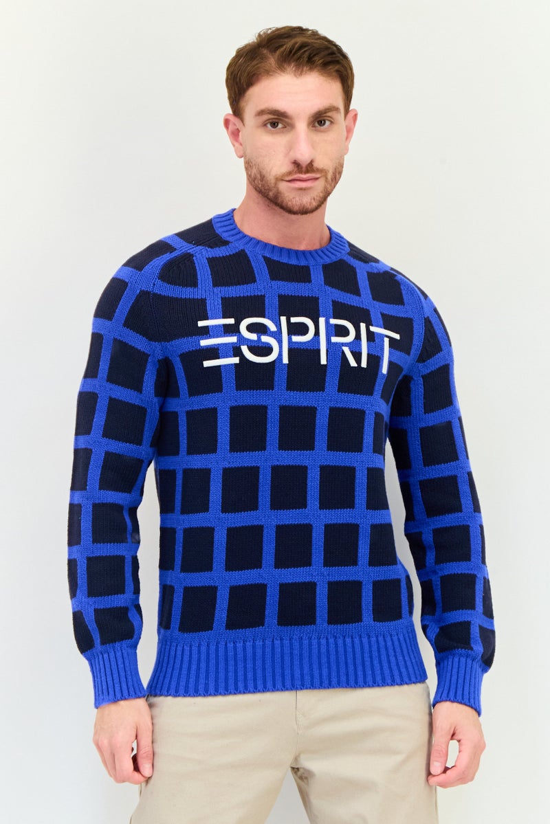 ESPRIT Men Crew Neck Knitted Sweater, Multicolour - Image 1