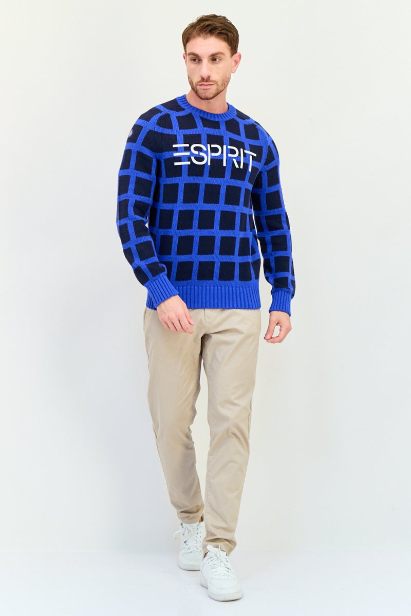 ESPRIT Men Crew Neck Knitted Sweater, Multicolour - Image 4