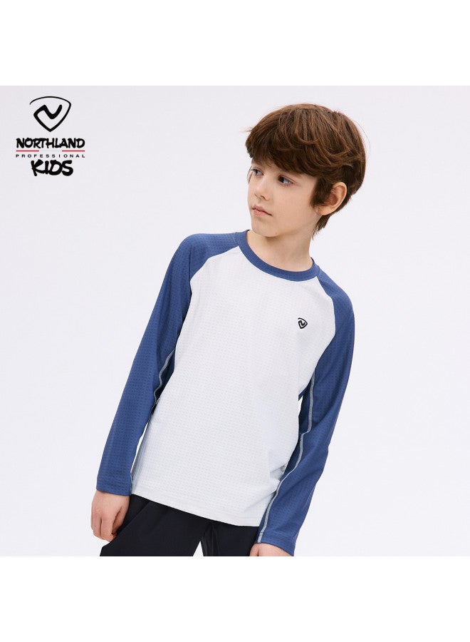 NorthLand Kids' Long Sleeve Quick-dry T-shirt - 2025 Spring New Arrival, Moisture-wicking Outdoor Sports Training Shirt For Boys - Image 5