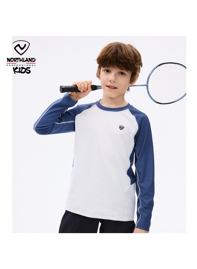 NorthLand Kids' Long Sleeve Quick-dry T-shirt - 2025 Spring New Arrival, Moisture-wicking Outdoor Sports Training Shirt For Boys - Image 2