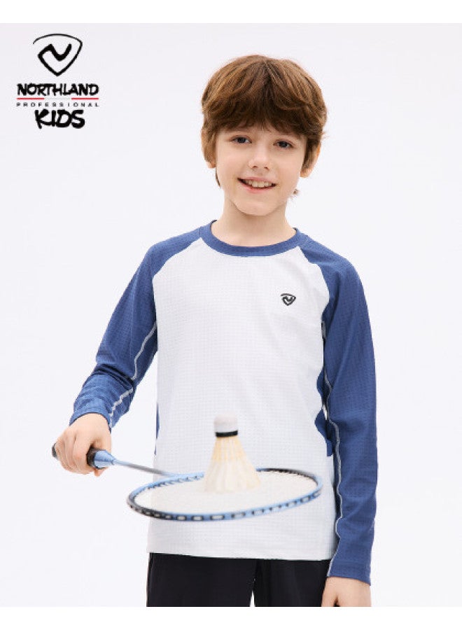NorthLand Kids' Long Sleeve Quick-dry T-shirt - 2025 Spring New Arrival, Moisture-wicking Outdoor Sports Training Shirt For Boys - Image 1