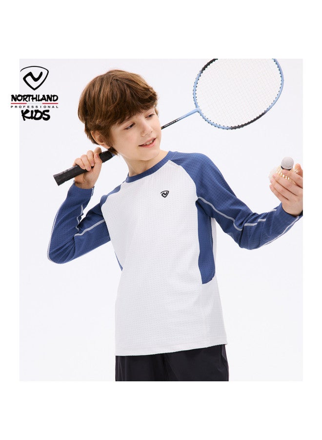 NorthLand Kids' Long Sleeve Quick-dry T-shirt - 2025 Spring New Arrival, Moisture-wicking Outdoor Sports Training Shirt For Boys - Image 4