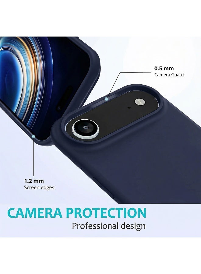 موبكوس جراب Mobcos iPhone 17 Air باللون الأزرق الداكن بشعار Elite، مصنوع من السيليكون الفاخر، مزود بخاصية الشحن اللاسلكي المغناطيسي | ملمس ناعم كالحرير | حماية فائقة ضد الصدمات بمعايير عسكرية | توافق مغناطيسي قوي | غطاء أنيق ونحيف - Image 3