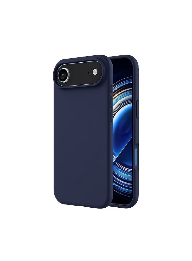 موبكوس جراب Mobcos iPhone 17 Air باللون الأزرق الداكن بشعار Elite، مصنوع من السيليكون الفاخر، مزود بخاصية الشحن اللاسلكي المغناطيسي | ملمس ناعم كالحرير | حماية فائقة ضد الصدمات بمعايير عسكرية | توافق مغناطيسي قوي | غطاء أنيق ونحيف - Image 1