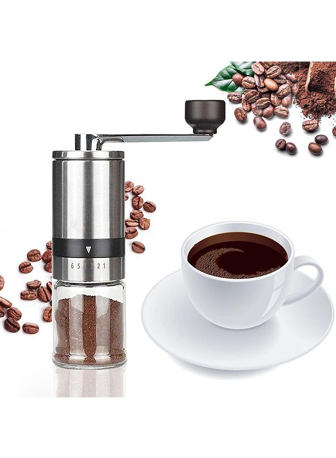 Manual Coffee Grinder 6 Gears Adjustable Coarseness Conical Ceramic  Grinder for Espresso French Press and Pour Over Portable Hand Crank - Image 1