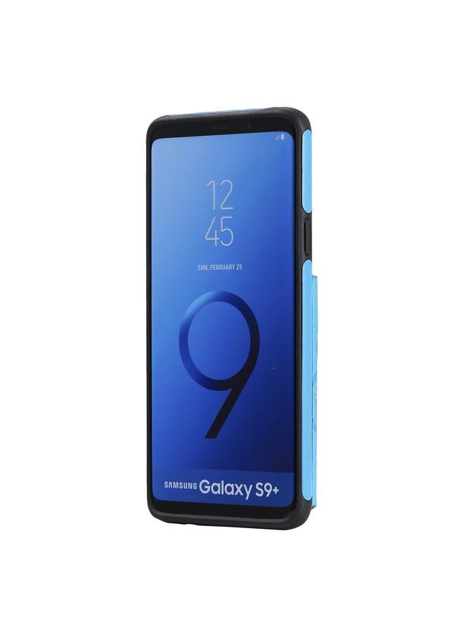 S-TOP Case For Samsung Galaxy S9 Plus Flower Embossing Pattern Shockproof Protective Case with Holder & Card Slots & Photo Frame - Image 3